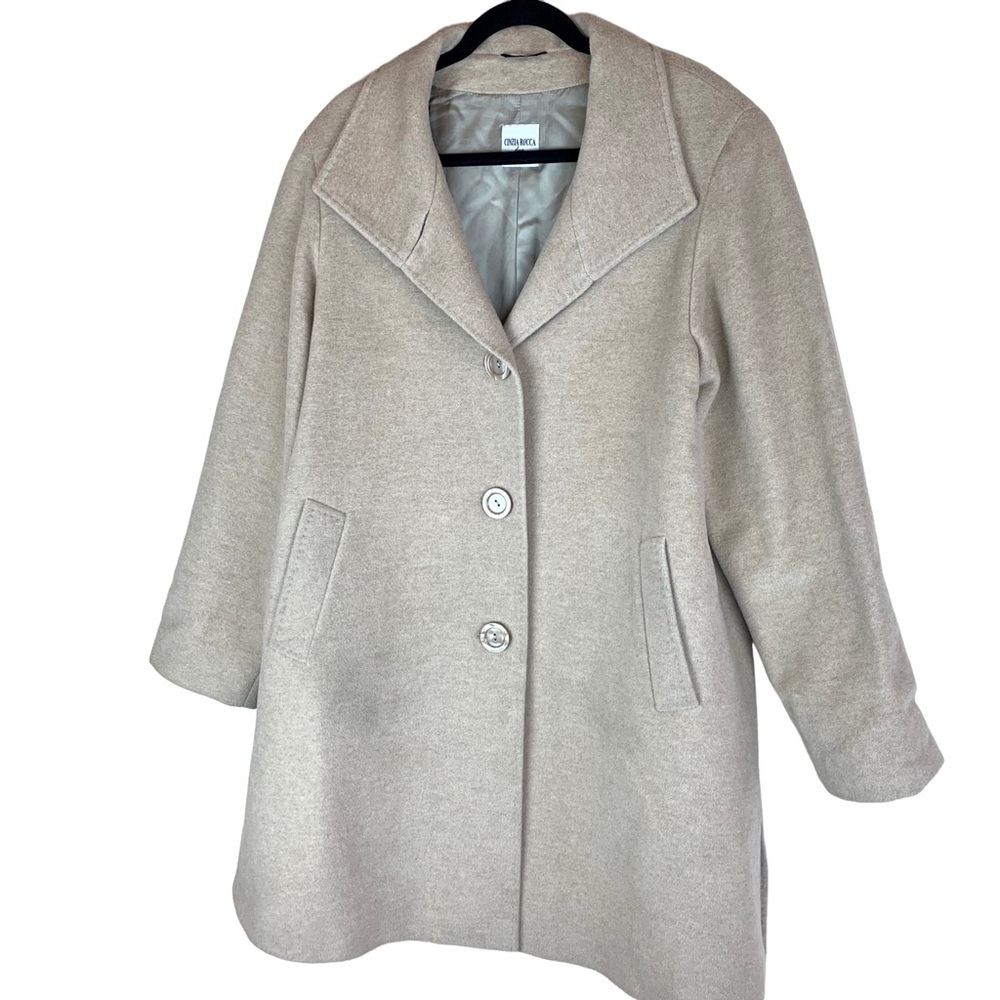 Cinzia Rocco Due Alpaca Wool Button Coat Jacket Long 14 - Picture 2 of 13